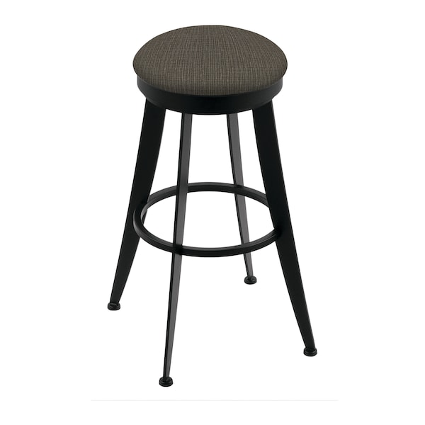 Laser 30" Swivel Bar Stool, Black Wrinkle, Graph Chalice Seat